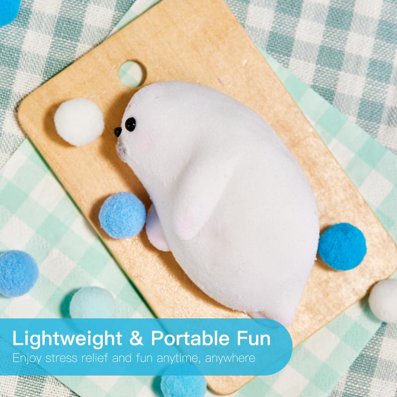 Tabasquishy Handmade White Seal Taba Squishy – Perfect Stress Relief Toy