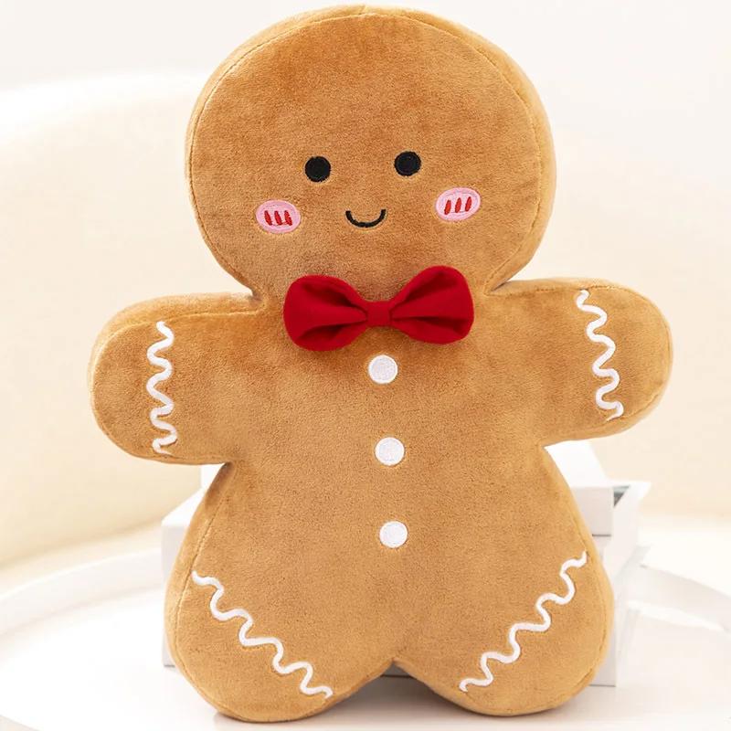 15cm Adorable Ginger Bread Plush Toy Stuffed Gingerbread Man Cushion Christmas Tree House Xmas Decor Kid Soft Exquisite Gifts