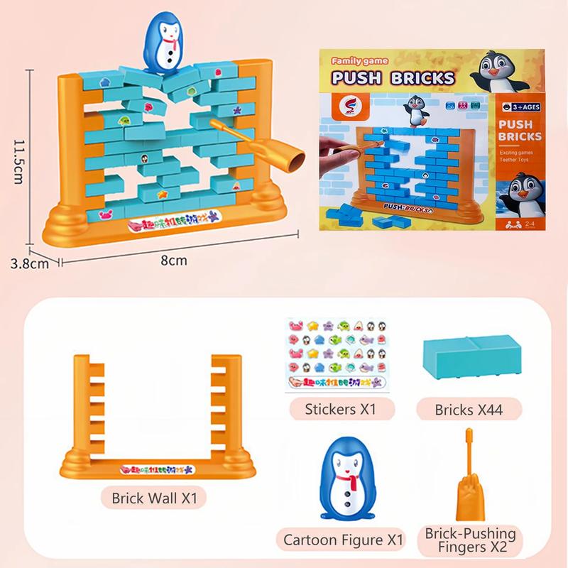 Stacking Brick Games, Save The Penguin Game,Fun Family Game for Boys and Girls, Parent-Child Interaction Toy, Develop Skills and Strategy, Gameroom Games for Indoor and Outdoor Parties, Family Game Nights, and More