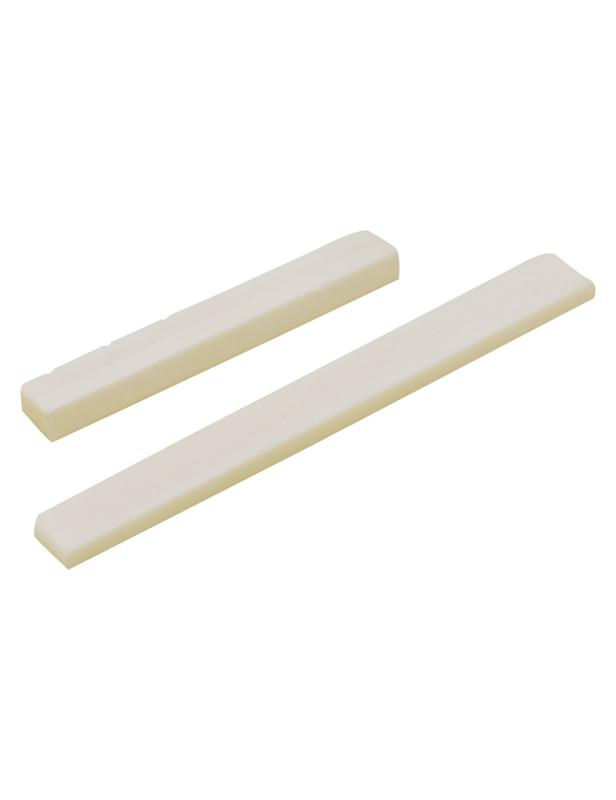 1Set Bone Classical Guitar Bridge Saddle and Nut Slotted 52mm 80mm White Acoustic Guitar