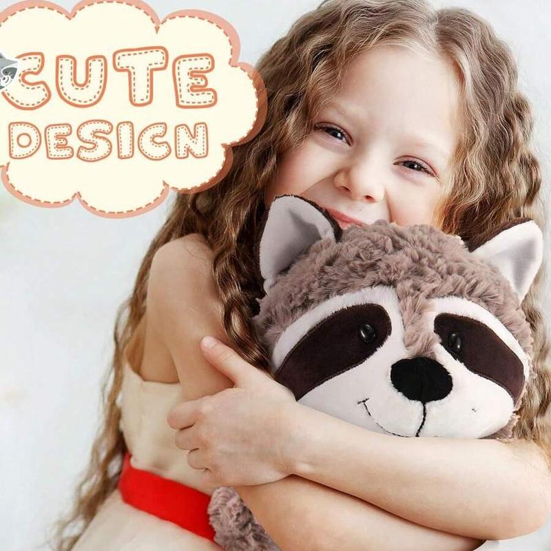 Cute Raccoon Design Stuffed Toy, 9.84inch Soft Plush Animal Doll, Birthday Holiday Festival Decor, Perfect Gifts for Kids