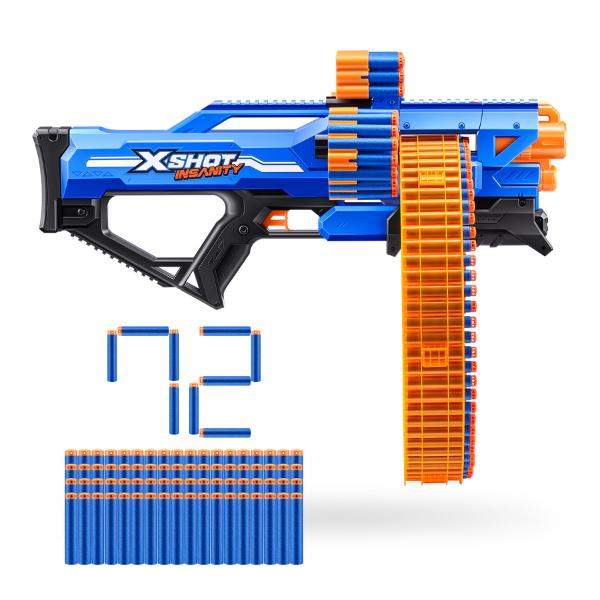 XSHOT Insanity Mad Mega Barrel (72 Darts), Air Pocket Technology, Outdoor blaster by ZURU, Ages 8+