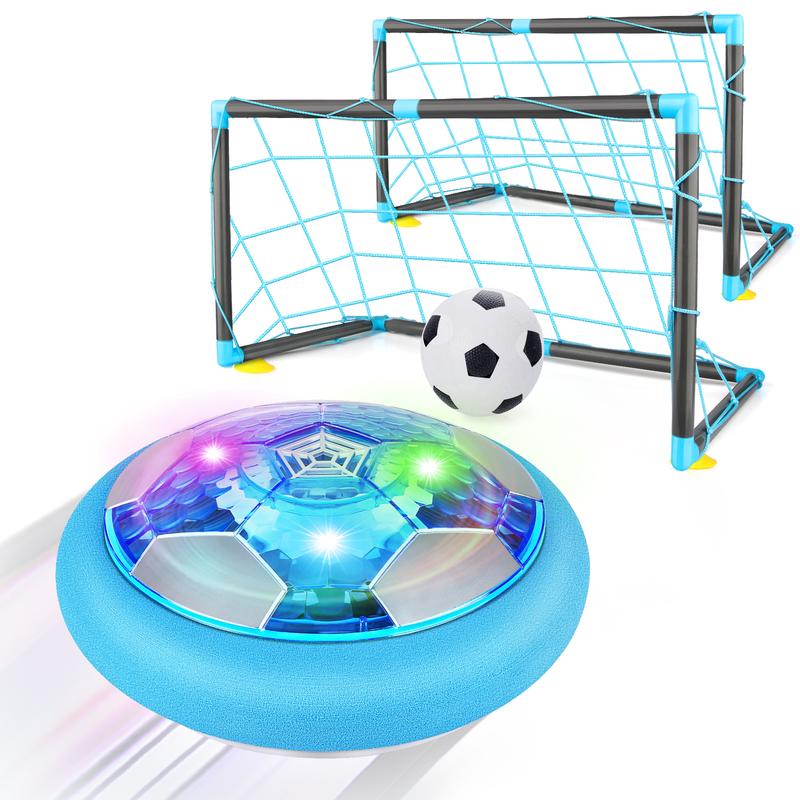 Hover Soccer Ball Set with 2 Goals, Rechargeable Indoor Air Floating Soccer Ball with LED Light and Foam Bumper, Perfect Birthday Xmas Gifts for Age 3 4 5 6 7 8-12 Year Old Kids Boys Girls hoover soccerball electronic scoreboard