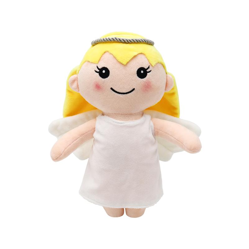 Yelakey Girl-Guardian Angel Plush Doll with Wings Savior Doll for Church Sunday School,Lovely Religious Gift for Kids, Christian Baptism Gift,Christmas Gift