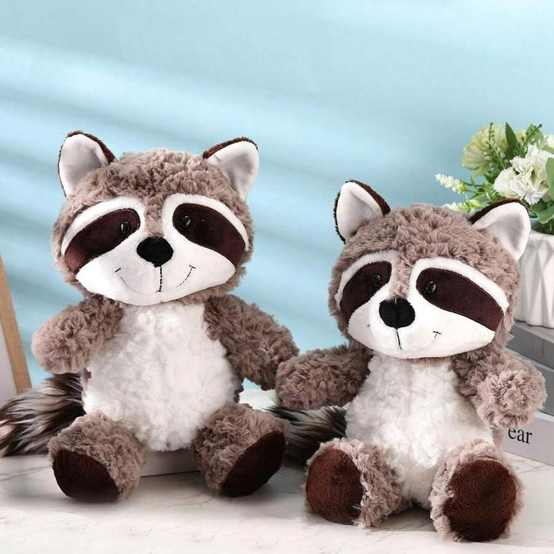 Cute Raccoon Design Stuffed Toy, 9.84inch Soft Plush Animal Doll, Birthday Holiday Festival Decor, Perfect Gifts for Kids