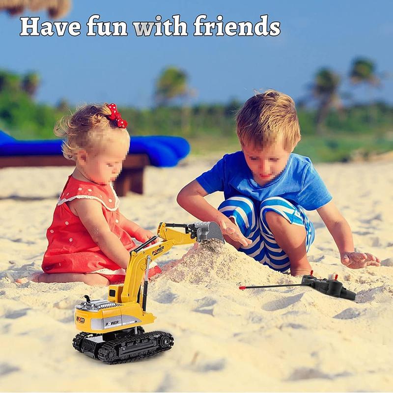 Remote Control Excavator,Toy Digger RC Remote Control Digger Excavator Toys,Engineering Sand Digger Construction Vehicle Toy Gift for Kids