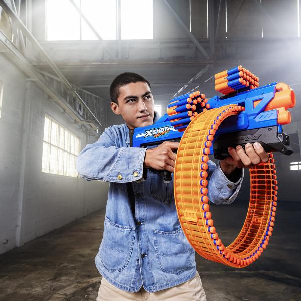 XSHOT Insanity Mad Mega Barrel (72 Darts), Air Pocket Technology, Outdoor blaster by ZURU, Ages 8+