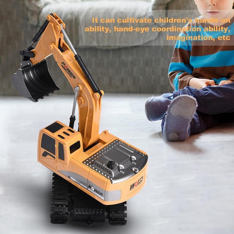 Remote Control Excavator,Toy Digger RC Remote Control Digger Excavator Toys,Engineering Sand Digger Construction Vehicle Toy Gift for Kids