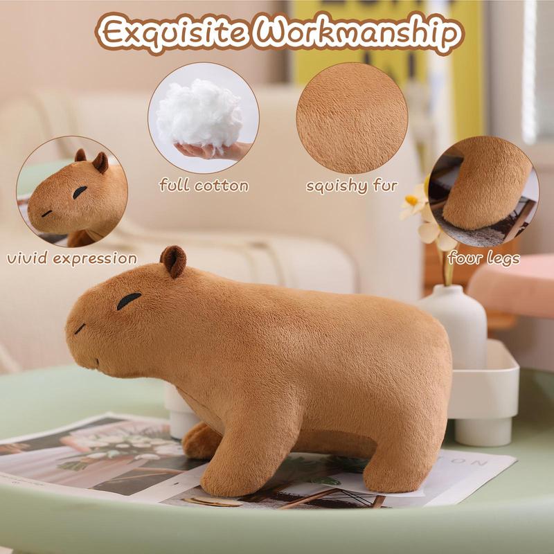 Capybara Design Plush Toy, Cute Stuffed Animal Plushie, Soft and Comfy Plush Pillow for Kids and Adults, Lovely Pillow Cushion, Cute Gifts for Children,  Birthday Gifts