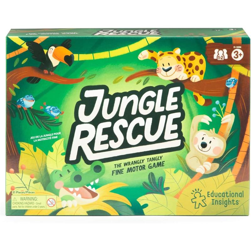 Educational Insights Jungle Rescue Toddler Board Game - Games for Kids Ages 3+, Animal Preschool Games, Board Games for Kids