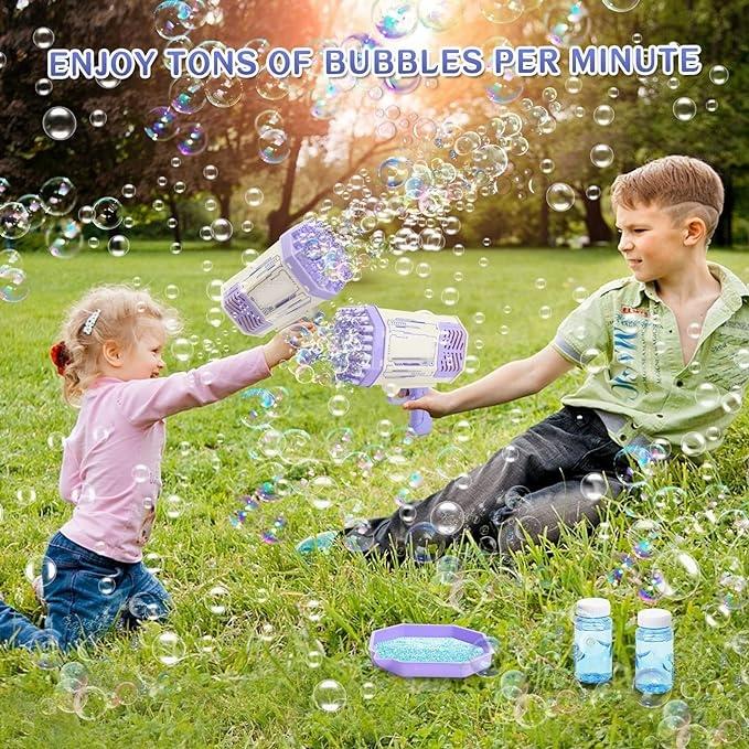 Bubble Machine,69 Hole Bubble Machine, Rocket Bubble Machine, Perfect For Outdoor Fun, Weddings, Parties, Birthdays, Gatherings, Camping, And Suitable For Kids And Adults Alike bubble machine