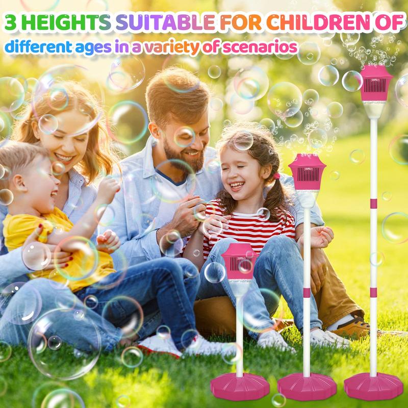 Automatic LED Colorful Street Light Bubble Maker Machine with Music & Battery for Children Outdoor Birthday Christmas Party Toy