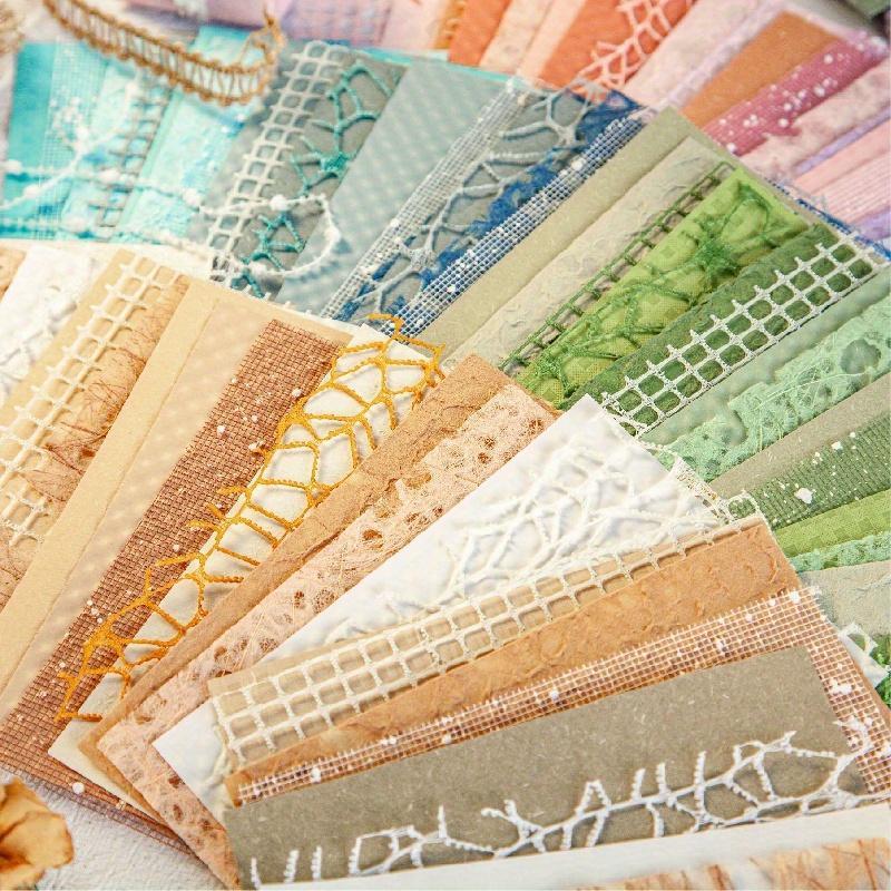 Mixed Material Paper Pack, 16pcs pack Vintage Lace Material Paper, DIY Scrapbooking & Journal Making Supplies for Home School Office