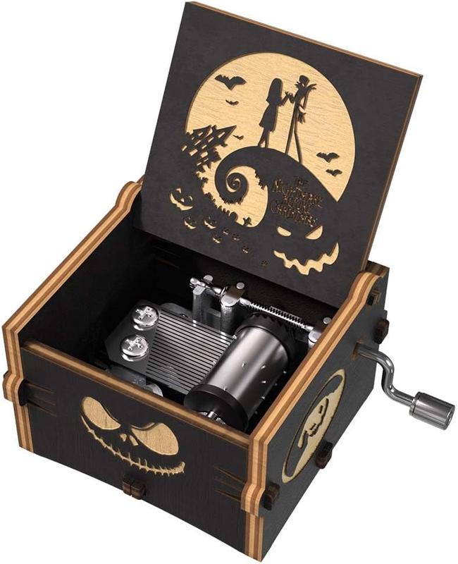 The Nightmare Before Christmas Music Box - Engraved Mini  Music Box Gift, Melody This is , Home Decor for  Thanksgiving Christmas Boys and Girls