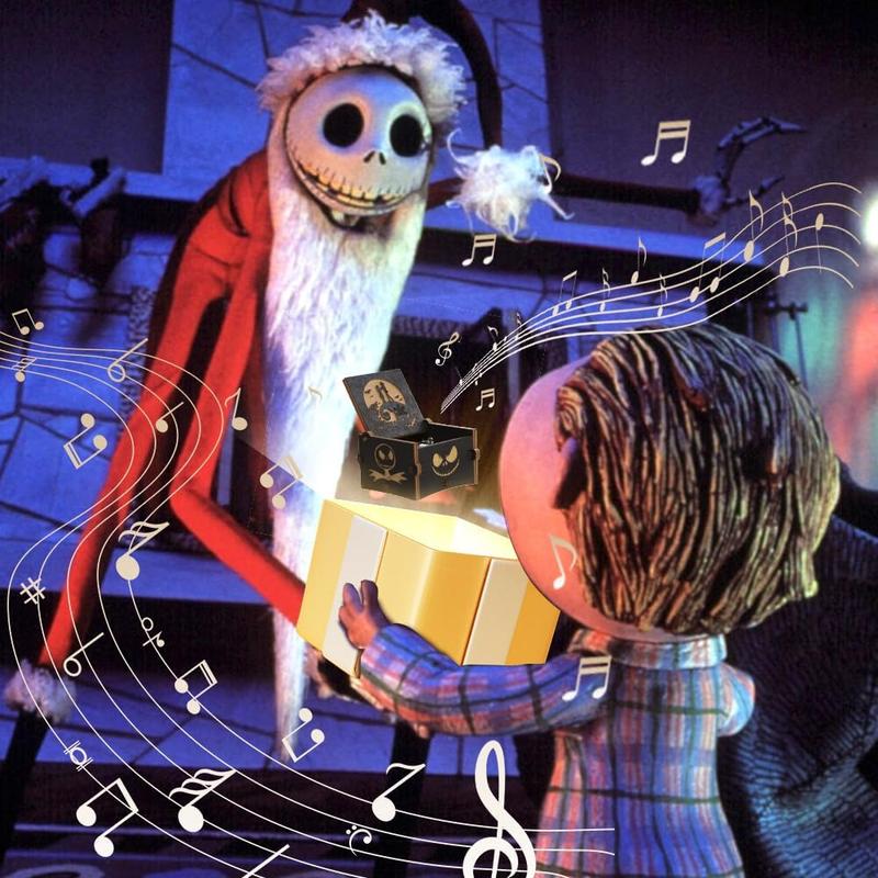 The Nightmare Before Christmas Music Box - Engraved Mini  Music Box Gift, Melody This is , Home Decor for  Thanksgiving Christmas Boys and Girls