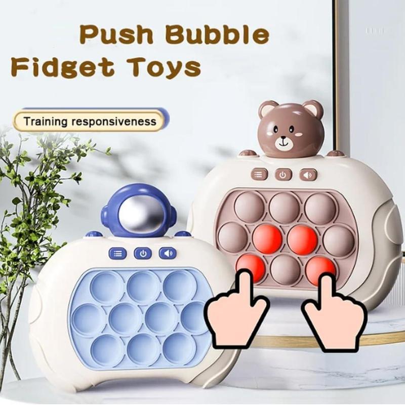 Push Game Pop Super Bubble Game Light Up Music Quick Press Light Antistress Stress Relief Montessori Toys for Kids Adult Gift