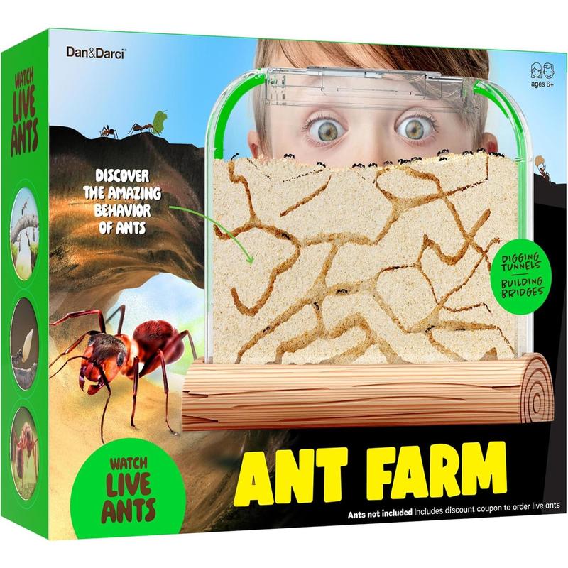 Ant Farm Kit for Kids - Ants Farms Colony - Includes Ant Voucher - Sand Habitat Kits - Bug Terrarium House - Educational Science Gifts for Kids - Nature Learning Toys for Boys, Girls & Adults