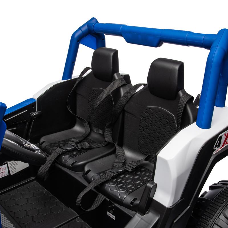 24V Ride On XXL UTV car for kid,2seater with two safety belts, Side by Side 4x4 Ride on Off-Road Truck with Parent Remote Control, Battery Powered Electric Car w High Low Speed, two safety belts.