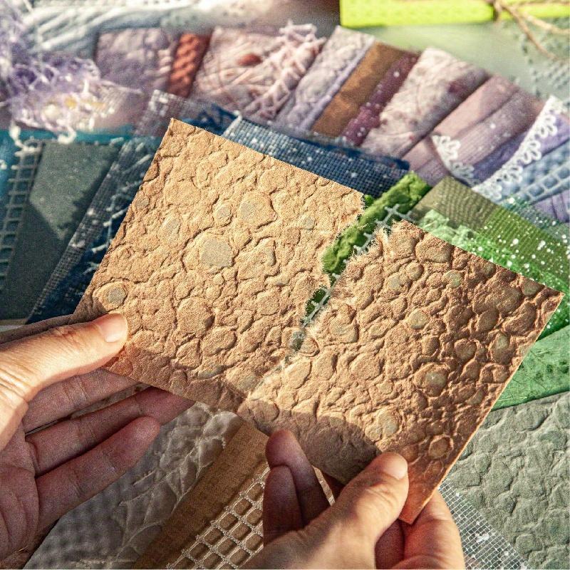 Mixed Material Paper Pack, 16pcs pack Vintage Lace Material Paper, DIY Scrapbooking & Journal Making Supplies for Home School Office