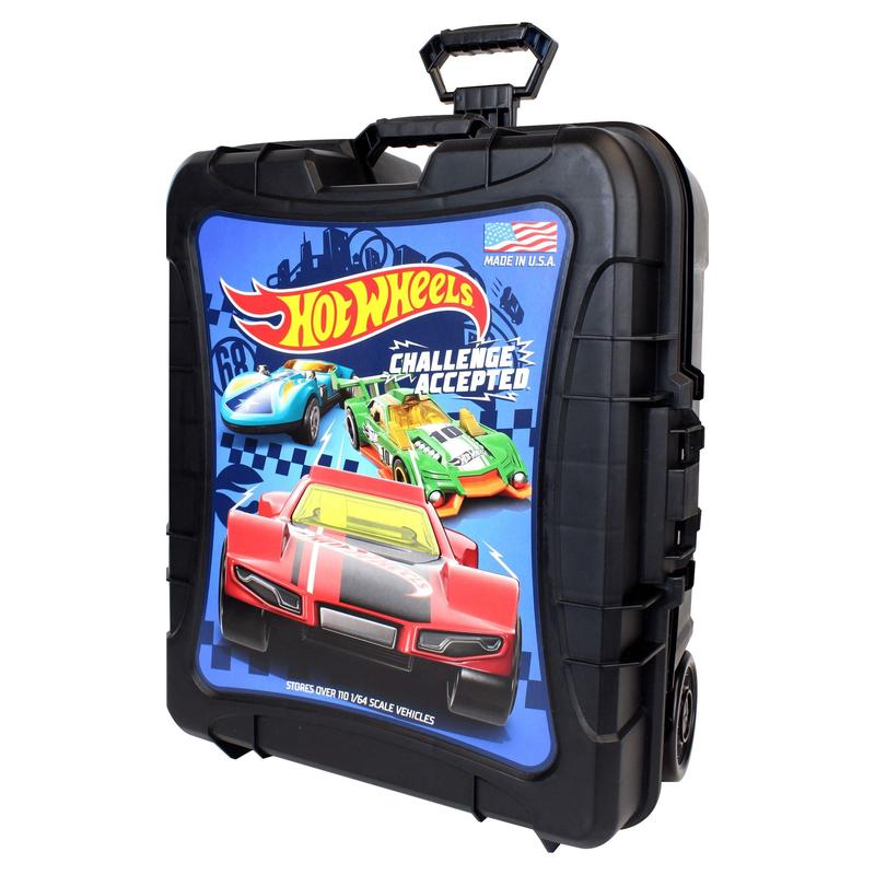 Hot Wheels 110 Vehicle Playsets Plastic Carrying Case in Black, for Child Ages 3+ kids toys