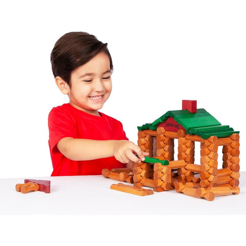 Lincoln Logs – 100Th Anniversary Tin, 111 Pieces, Real Wood Logs - Ages 3+ - Best Retro Building Gift Set For Boys Girls - Creative Construction Engineering - Preschool Education Toy