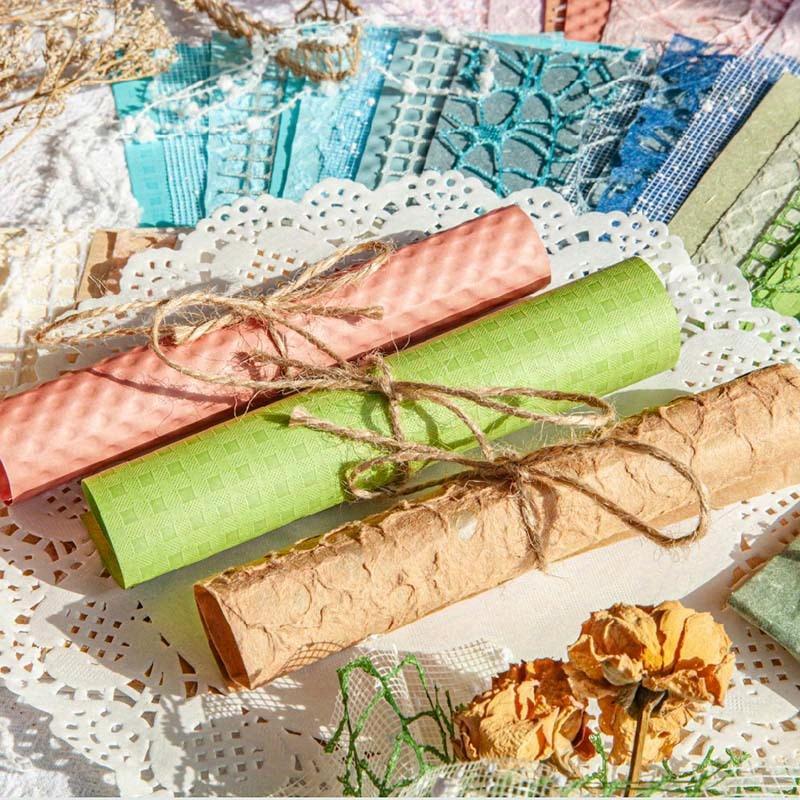 Mixed Material Paper Pack, 16pcs pack Vintage Lace Material Paper, DIY Scrapbooking & Journal Making Supplies for Home School Office