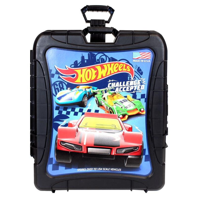 Hot Wheels 110 Vehicle Playsets Plastic Carrying Case in Black, for Child Ages 3+ kids toys