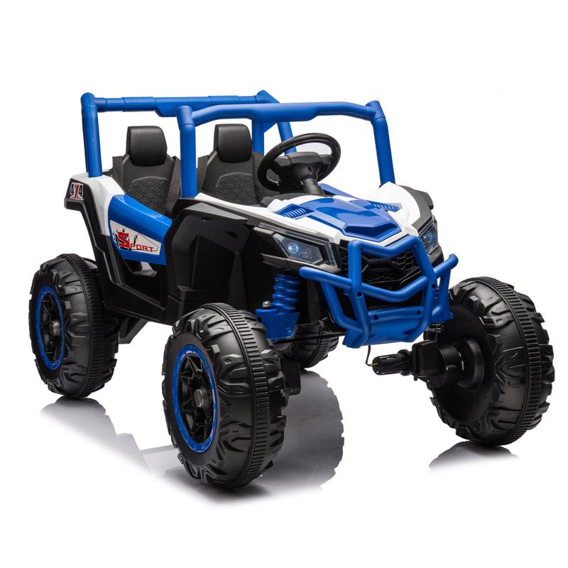 24V Ride On XXL UTV car for kid,2seater with two safety belts, Side by Side 4x4 Ride on Off-Road Truck with Parent Remote Control, Battery Powered Electric Car w High Low Speed, two safety belts.