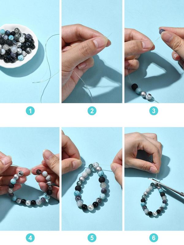 Mixed Color Glass Bead Kit, DIY Jewelry Making Supplies for Bracelet & Necklace, Fashion Accessories for Women & Girls