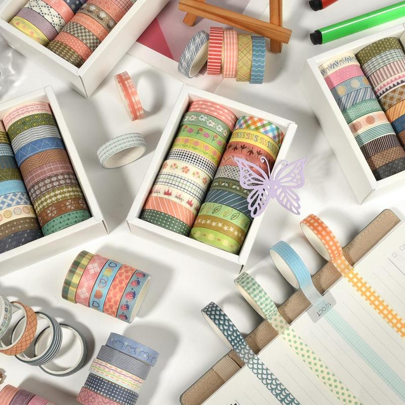 Cartoon Tape Box Set, 20 Rolls Handbook Washi Tape, Decorative Tape for Scrapbooking, Gift Wrapping, Journal Making, DIY Decorative Tape, Bedroom Decor