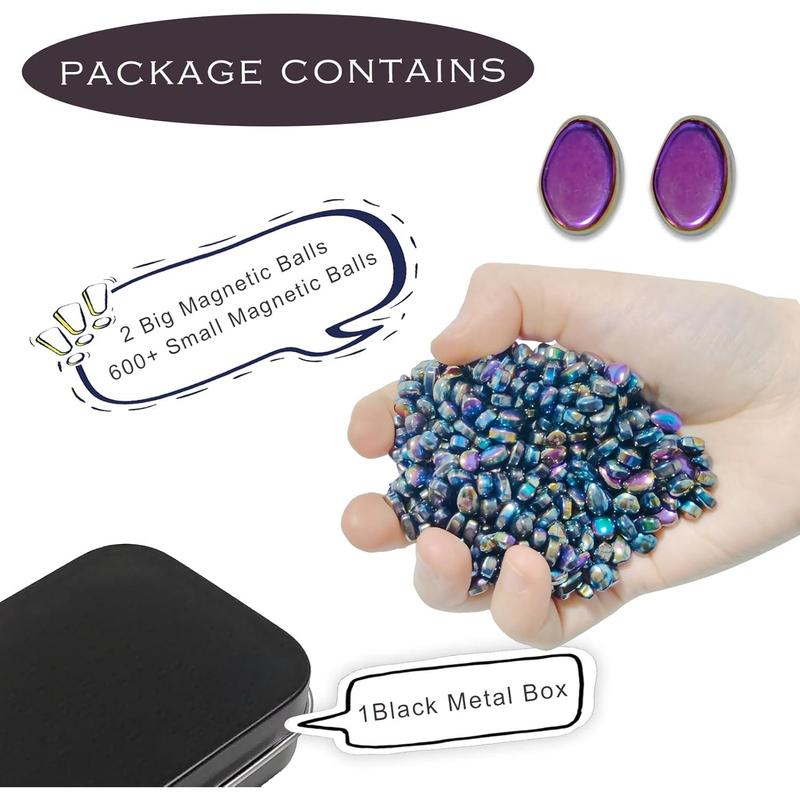 Fidget Toys Adults, Over 600pcs Magnetic Beads for Anxiety Crags Magnetic Putty Desk Toys for Office for Adults