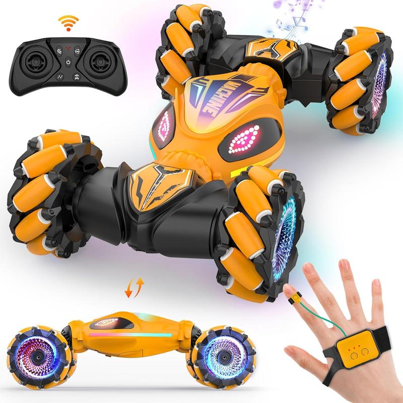 Remote Control Car, Gesture Sensor RC Stunt Cars Toys for Boys Age 6 7 8 9 10 11 12+ Years Old, 2.4GHz 4WD RC 360? Flips Off Road Vehicle Toy with Lights Music, Gifts for Kids Girls