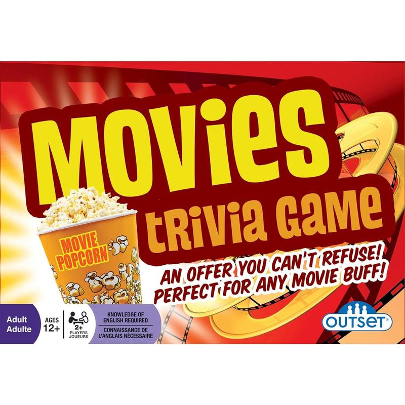 Cobble Hill Puzzle Company Ltd. Outset Media Movies Trivia Game - Party Game - Family Game - Travel Game - Fun and Easy to Play - 1200 Trivia Questions - for 2 or More Players - Ages 12+