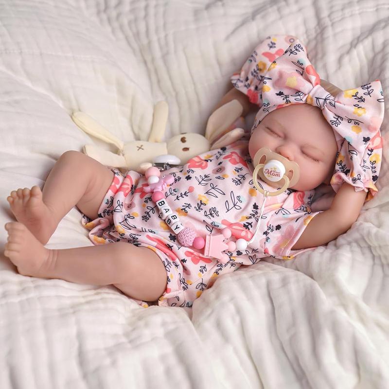 [IN STOCK] Lifelike Reborn Baby Dolls - Skylar, 17-Inch Real Baby Feeling Realistic-Newborn Sweet Smile Sleeping Dolls Girl Handmade Baby Doll That Looks Real for Kids Age 3 +