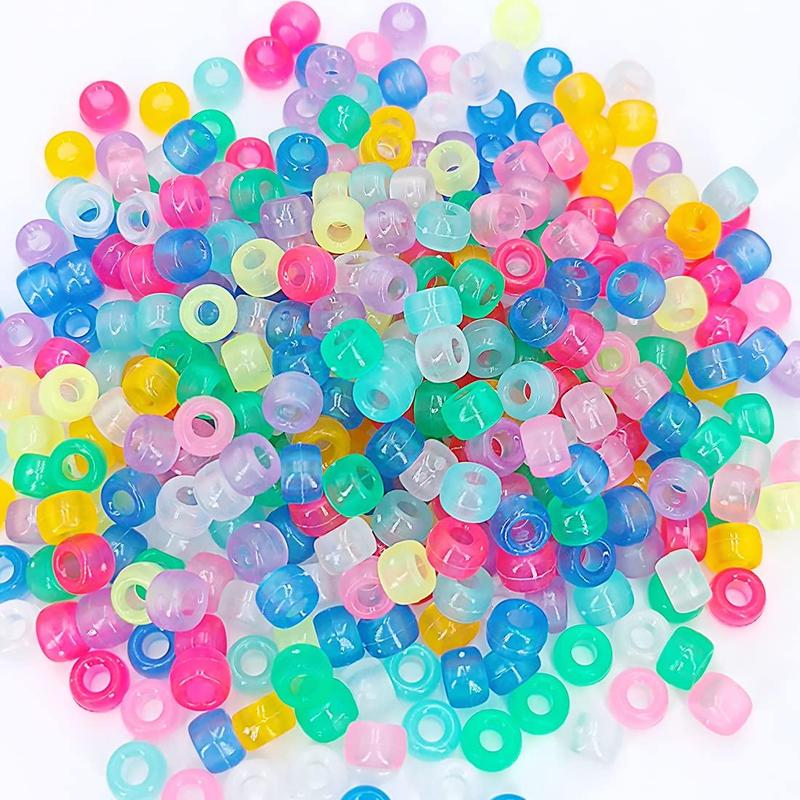 1000pcs pack Mixed Color Luminous Beads, Glow In The Dark Pony Beads, DIY Jewelry Making Supplies For Bracelet Necklace