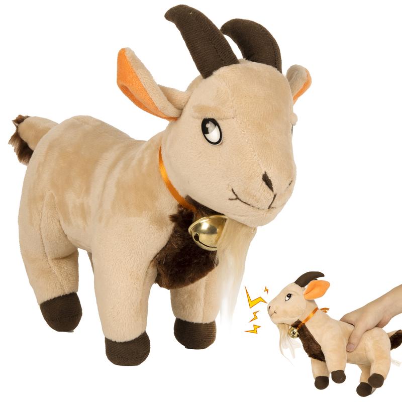 Screaming Goat Toy – 11” Plush Desk Toy Makes Hilarious Screaming Sound - Funny Gag Gift for Friends and Coworkers