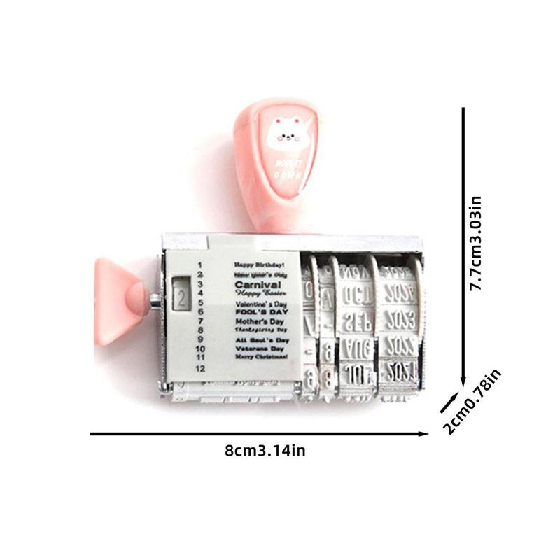 DIY Roller Date Stamp, 1 Count Manual Cylinder Date Stamp, DIY Roller Stamp For Scrapbooking & Journal Making Decoration