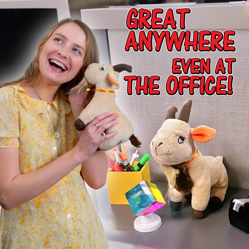 Screaming Goat Toy – 11” Plush Desk Toy Makes Hilarious Screaming Sound - Funny Gag Gift for Friends and Coworkers