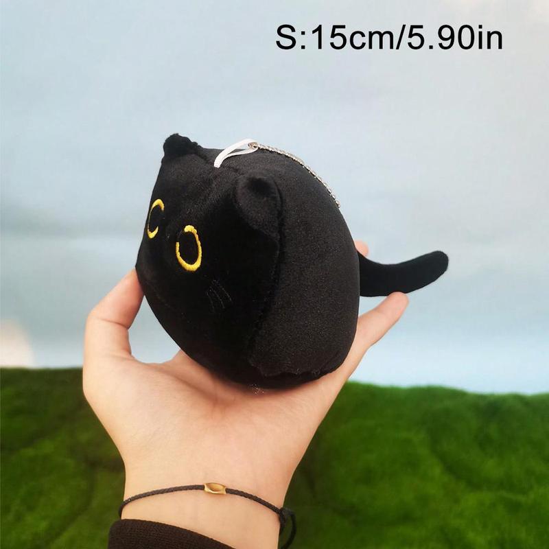 Black Cat Plush Toy, Gifts for Her, Soft Stuffed Animals Plushies Toys for Kids, Decorative Pillow, Fun Stuffed Toys for Boys, Children's Companion Comfort Toy, Room Decor, Decorative Room Accessories