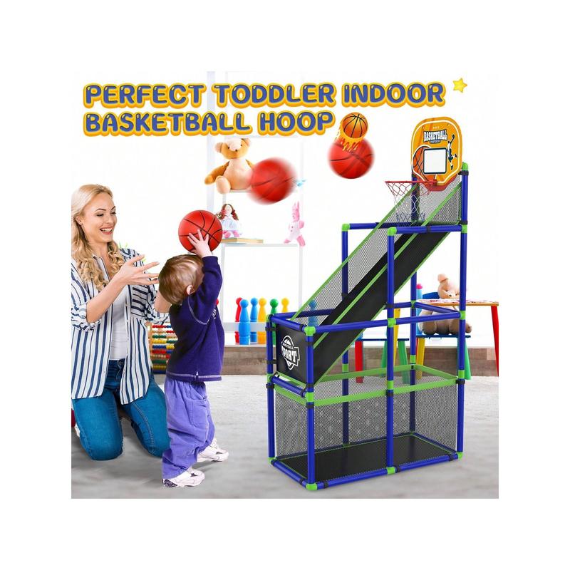 Kids Basketball Hoop Arcade Game W Electronic Scoreboard Cheer Sound, Basketball Hoop Indoor Outdoor W 4 Balls, Basketball Game Toys Gifts For Kids 3-6 5-7 8-12 Toddlers Boys Girls