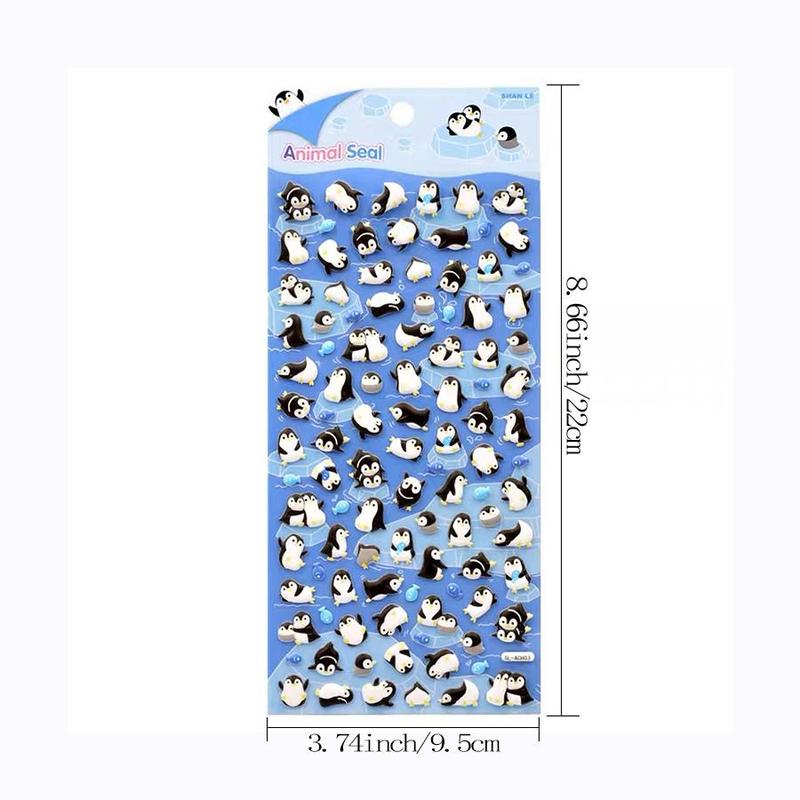 1 Sheet Cartoon Penguin Pattern Sticker, Cute Multi-purpose Sticker For DIY Craft, Decoration, Hand Account