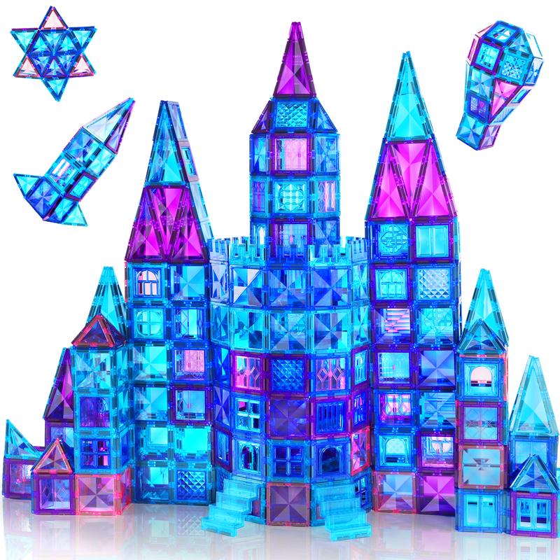 AFUNX 116PCS 3D Diamond Magnetic Building Blocks Toy Set, Construction STEM Building Toys, Perfect Birthday Gifts Learning Toys For Boys And Girls building  kits magnetic blocks building set