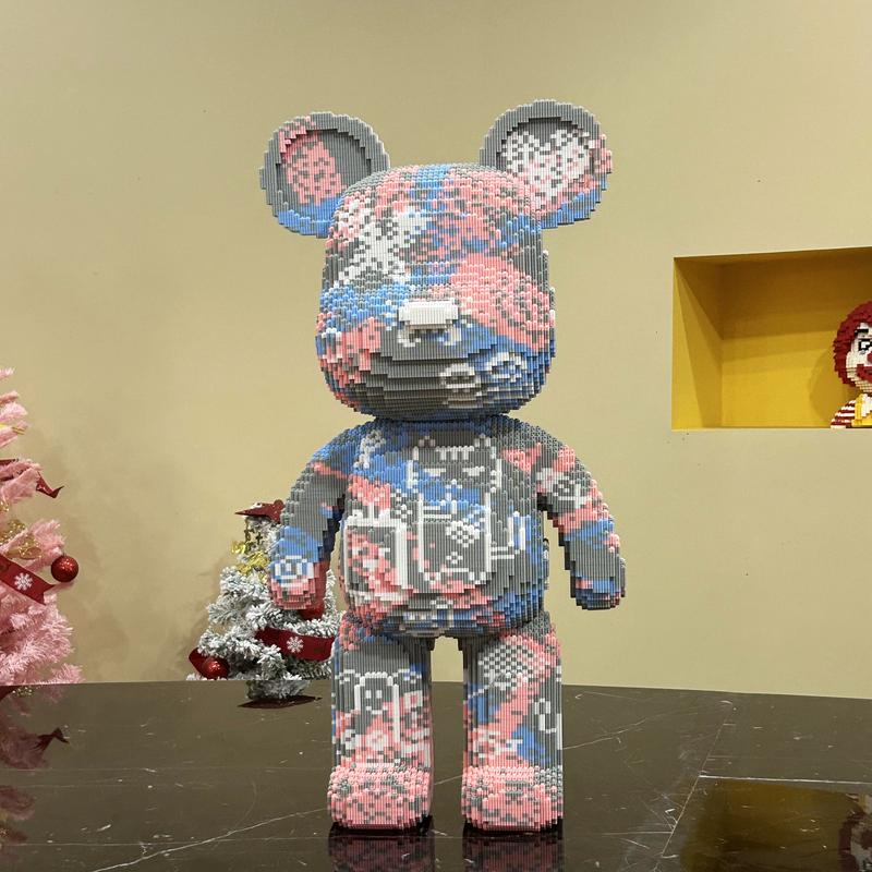 Fashionable bear- Multi Color Compressed Link Small Building Blocks Series