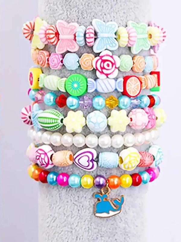 Cute Colorful Beads, Resin Beads with Storage Box, DIY Jewelry Making Supplies for Bracelet & Necklace Making