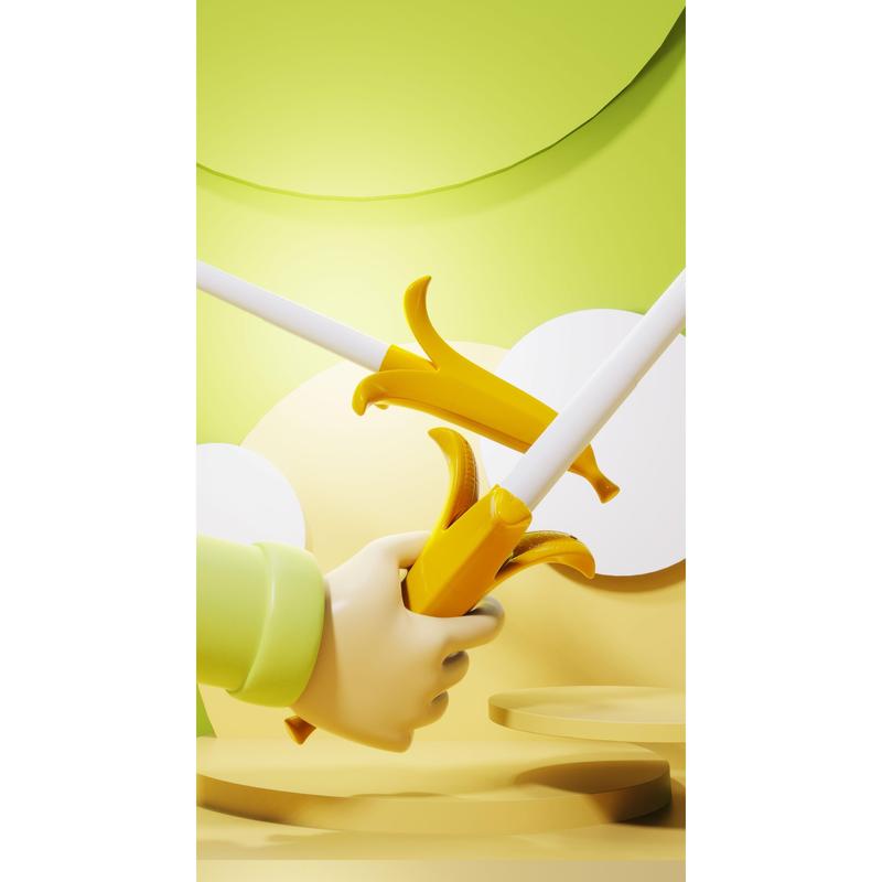 Crafty Toys Big Banana Fruit Sword Telescopic Christmas Birthday Gift Holiday Party Internet Celebrity Toy