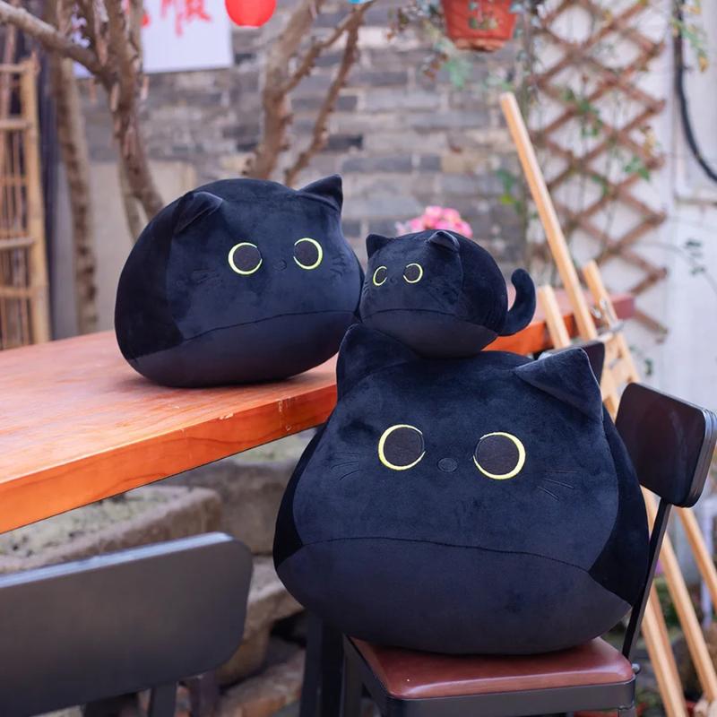 Cute Black Cat Pillow Plush Doll Toy