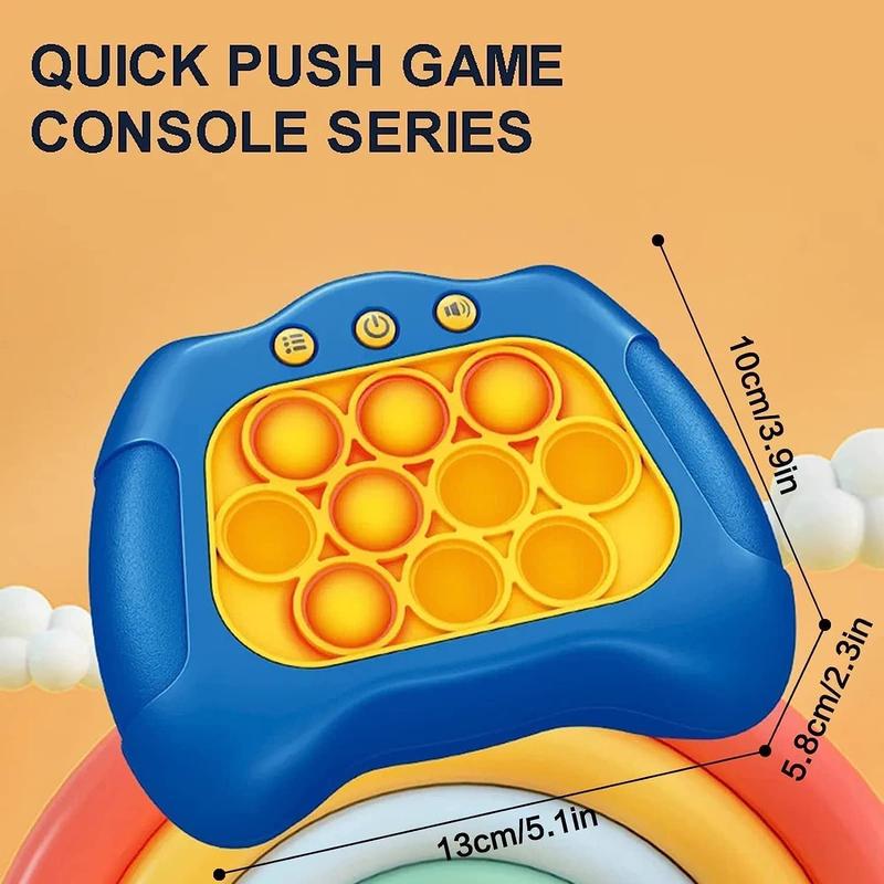 Popping Quick Push Game Console without Battery, Pop-up Game Fidget Toy, Pop It Game Controller, Gift Stress Anxiety Relief Sensory Toy