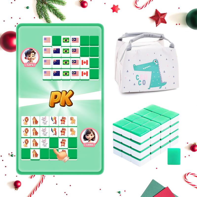 Various Pattern Board Game Limited Edition Flag vs 12 Animals vs 12 Constellation vs Pet Flag vs Pet food vs Cute Pink Cartoon Pattern Popular Seaside Escape game Blocks Accessories Family Game