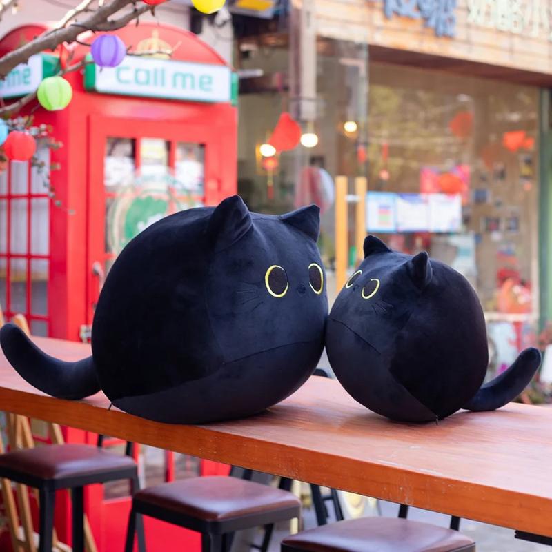 Cute Black Cat Pillow Plush Doll Toy