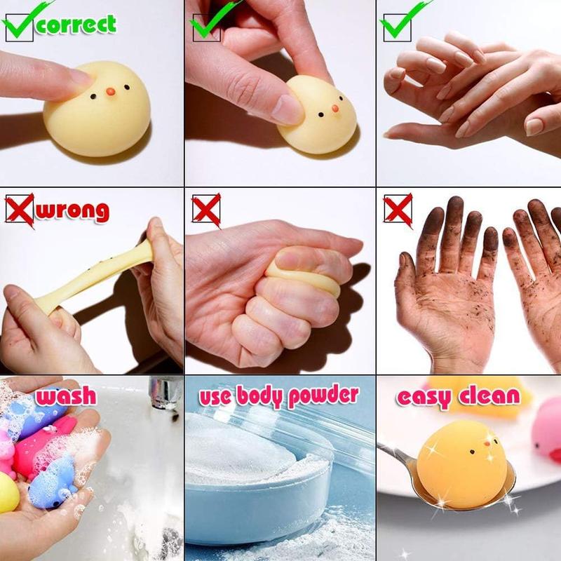 Christmas GIFT 24Pcs Mochi Squishy Toys for Kids Classroom, Stress Relief Toys Easter Egg Fillers